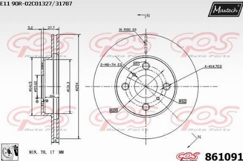 Maxtech 861091.0080 - Disque de frein cwaw.fr