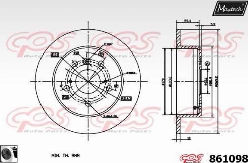 Maxtech 861098.0060 - Disque de frein cwaw.fr