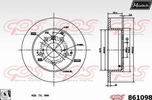 Maxtech 861098.0080 - Disque de frein cwaw.fr