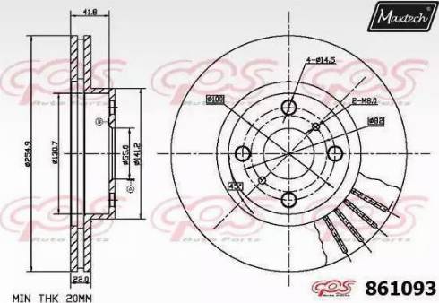 Maxtech 861093.0000 - Disque de frein cwaw.fr