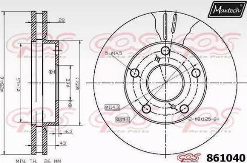 Maxtech 861040.0000 - Disque de frein cwaw.fr