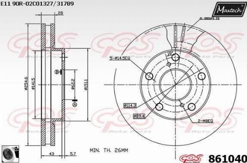 Maxtech 861040.0060 - Disque de frein cwaw.fr