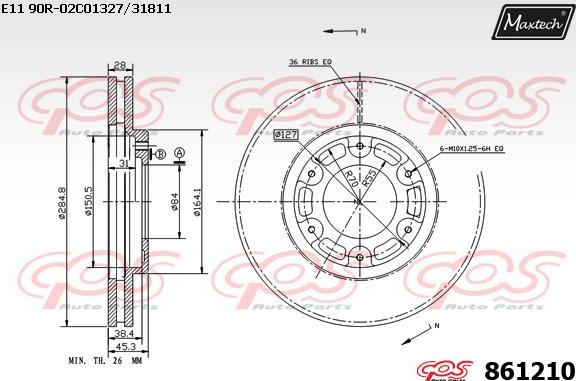 Maxtech 861040 - Disque de frein cwaw.fr