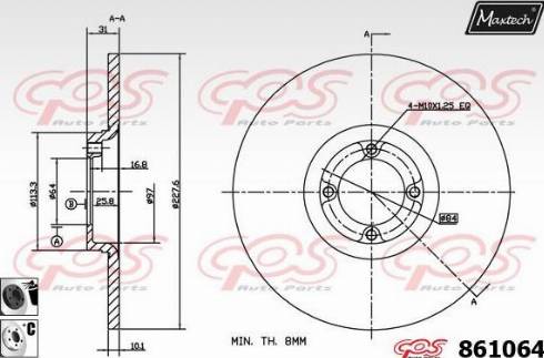 Maxtech 861064.6060 - Disque de frein cwaw.fr