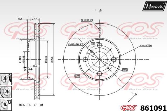 Maxtech 865213 - Disque de frein cwaw.fr