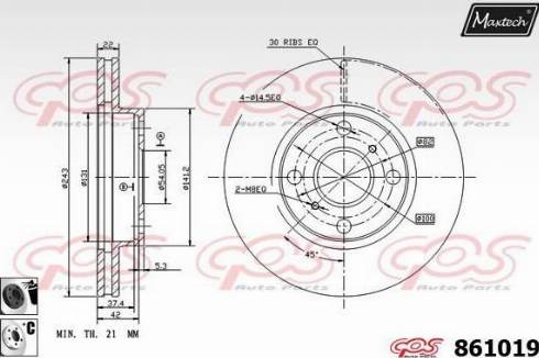 Maxtech 861019.6060 - Disque de frein cwaw.fr