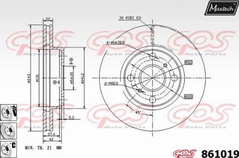 Maxtech 861019.6880 - Disque de frein cwaw.fr