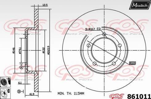 Maxtech 861011.6060 - Disque de frein cwaw.fr