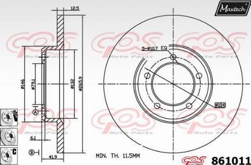 Maxtech 861011.6880 - Disque de frein cwaw.fr