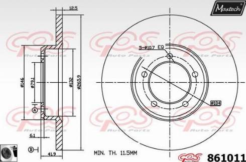 Maxtech 861011.0060 - Disque de frein cwaw.fr