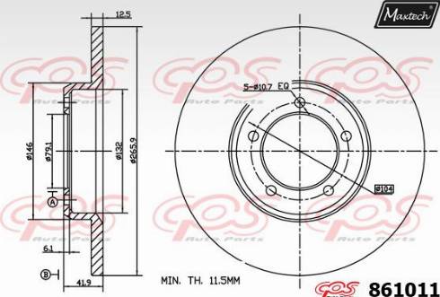 Maxtech 861011.0000 - Disque de frein cwaw.fr