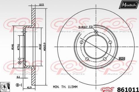 Maxtech 861011.0080 - Disque de frein cwaw.fr