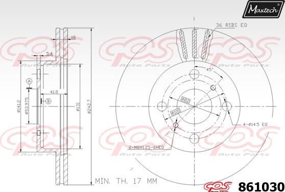 Maxtech 861012 - Disque de frein cwaw.fr