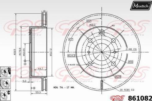 Maxtech 861082.6980 - Disque de frein cwaw.fr