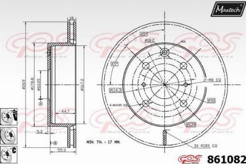 Maxtech 861082.6880 - Disque de frein cwaw.fr