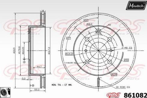 Maxtech 861082.0060 - Disque de frein cwaw.fr