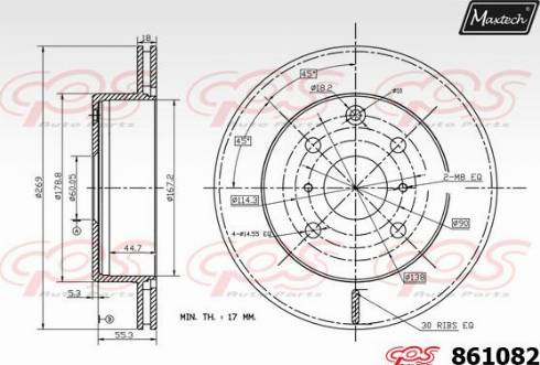 Maxtech 861082.0000 - Disque de frein cwaw.fr