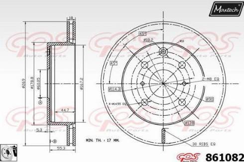 Maxtech 861082.0080 - Disque de frein cwaw.fr