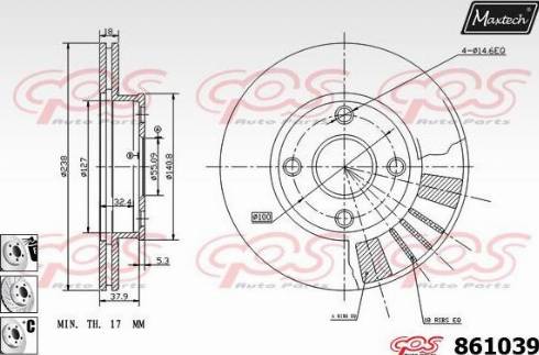 Maxtech 861039.6980 - Disque de frein cwaw.fr