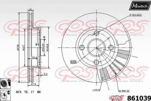 Maxtech 861039.6060 - Disque de frein cwaw.fr