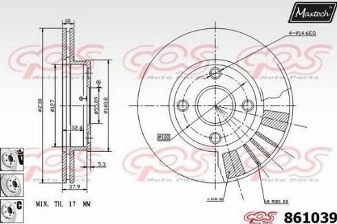 Maxtech 861039.6880 - Disque de frein cwaw.fr