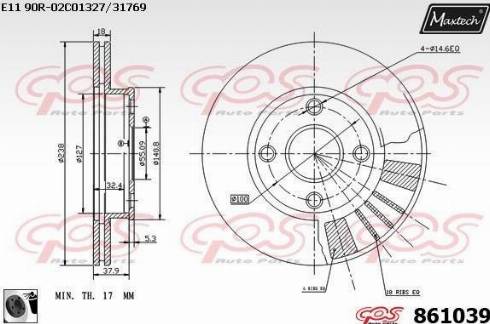 Maxtech 861039.0060 - Disque de frein cwaw.fr