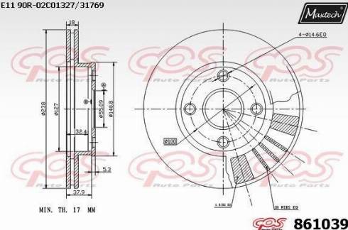 Maxtech 861039.0000 - Disque de frein cwaw.fr