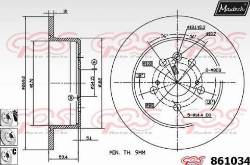 Maxtech 861034.6980 - Disque de frein cwaw.fr