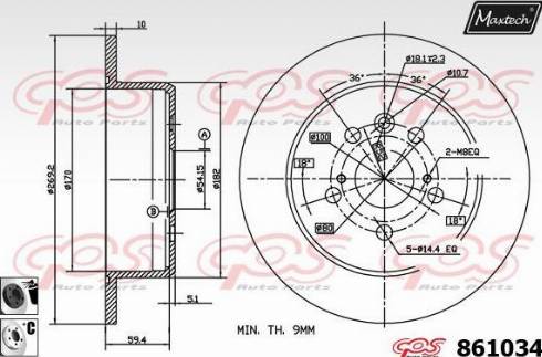 Maxtech 861034.6060 - Disque de frein cwaw.fr