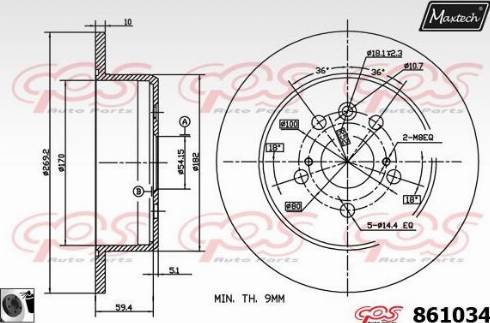 Maxtech 861034.0060 - Disque de frein cwaw.fr