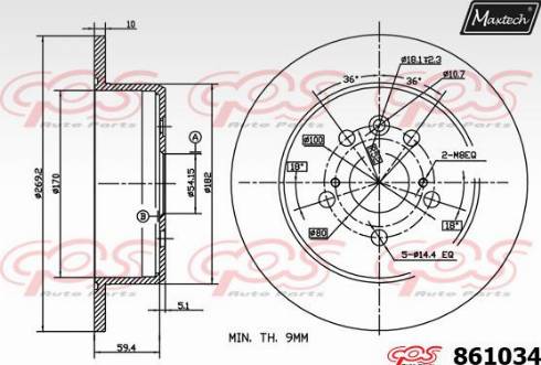 Maxtech 861034.0000 - Disque de frein cwaw.fr