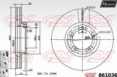 Maxtech 861036.6980 - Disque de frein cwaw.fr