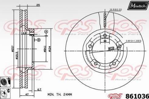 Maxtech 861036.6060 - Disque de frein cwaw.fr