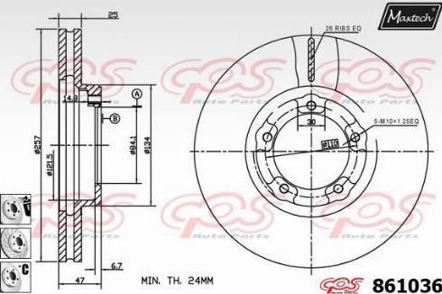 Maxtech 861036.6880 - Disque de frein cwaw.fr