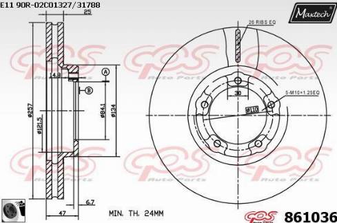 Maxtech 861036.0060 - Disque de frein cwaw.fr