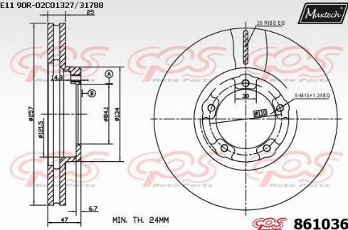 Maxtech 861036.0000 - Disque de frein cwaw.fr