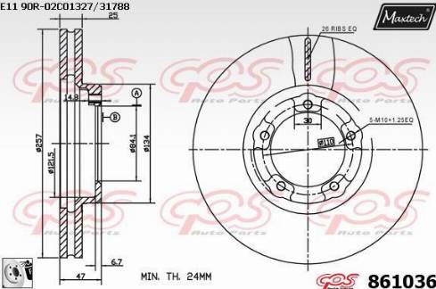 Maxtech 861036.0080 - Disque de frein cwaw.fr