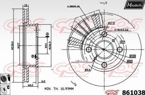 Maxtech 861038.6060 - Disque de frein cwaw.fr