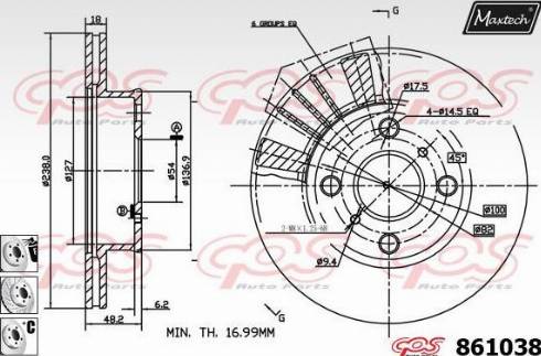 Maxtech 861038.6880 - Disque de frein cwaw.fr