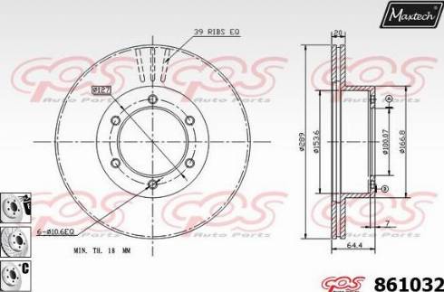 Maxtech 861032.6980 - Disque de frein cwaw.fr