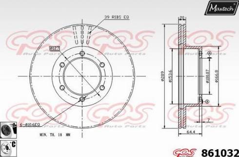 Maxtech 861032.6060 - Disque de frein cwaw.fr