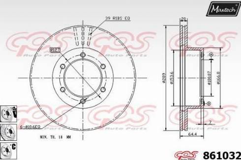 Maxtech 861032.6880 - Disque de frein cwaw.fr