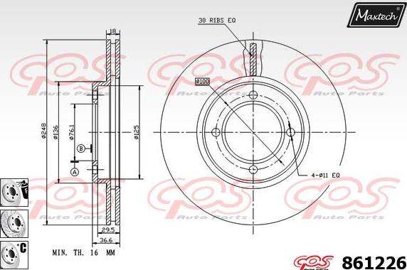 Maxtech 873603 - Disque de frein cwaw.fr