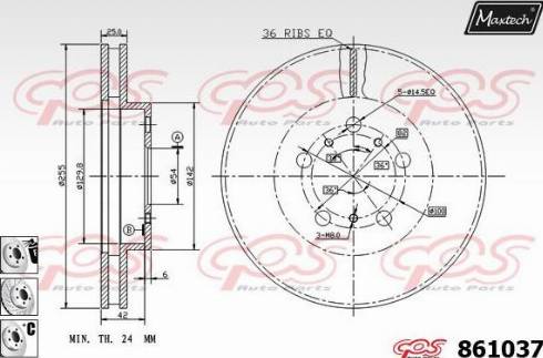 Maxtech 861037.6980 - Disque de frein cwaw.fr