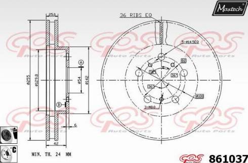 Maxtech 861037.6060 - Disque de frein cwaw.fr