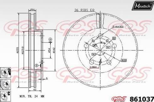 Maxtech 861037.6880 - Disque de frein cwaw.fr