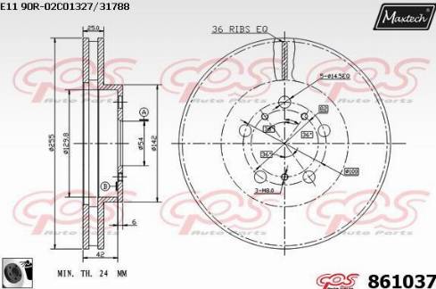 Maxtech 861037.0060 - Disque de frein cwaw.fr