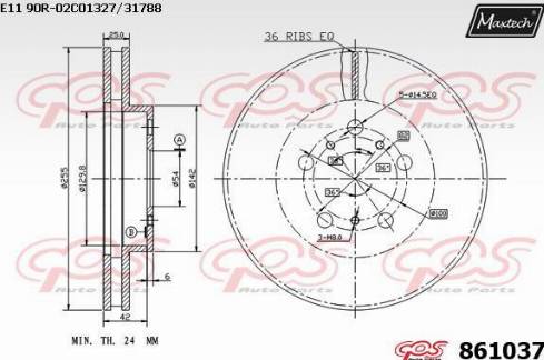 Maxtech 861037.0000 - Disque de frein cwaw.fr