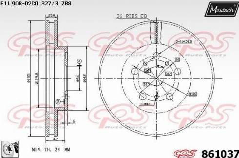 Maxtech 861037.0080 - Disque de frein cwaw.fr