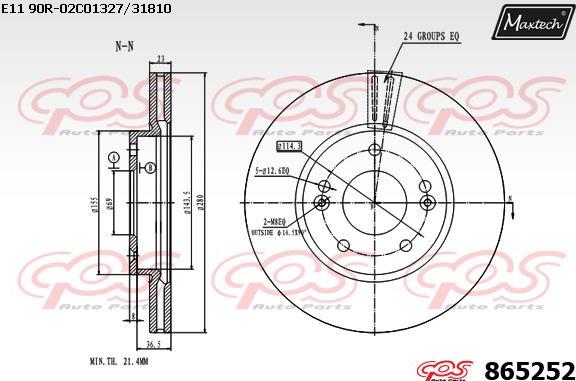 Maxtech 861037 - Disque de frein cwaw.fr